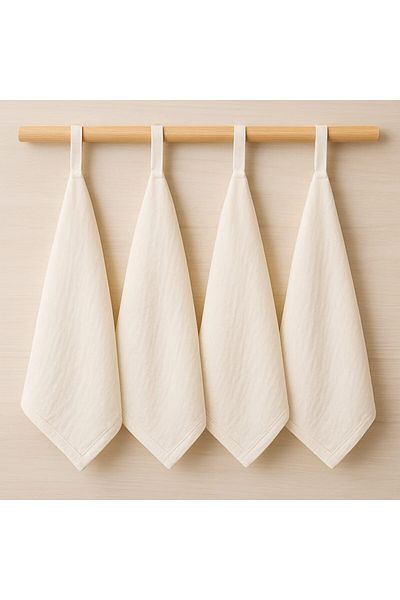 Tly Home Textiles 4-Piece Muslin Drying Cloth