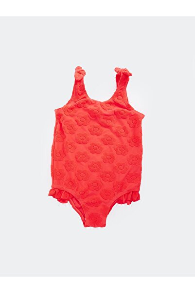 LC Waikiki ملابس سباحة للفتيات الصغيرات مطبوعة بياقة مربعة