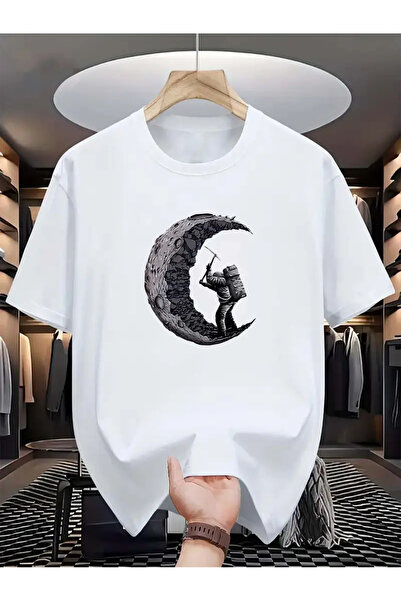 AEMİ Μπλουζάκι Unisex Moon Digger με στάμπα Oversize Crew Neck