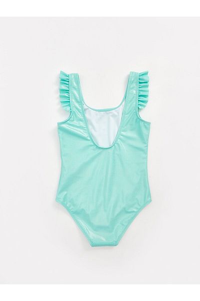 LC Waikiki Girls' Swimsuit with Ruffle Detail for Quick Drying