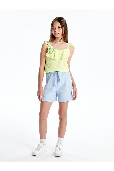 LC Waikiki Elastic Waist Basic Girl's Shorts