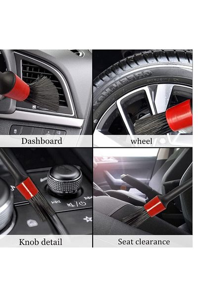 OEM Synthetic hair car detailing brushes, 5 pcs/set