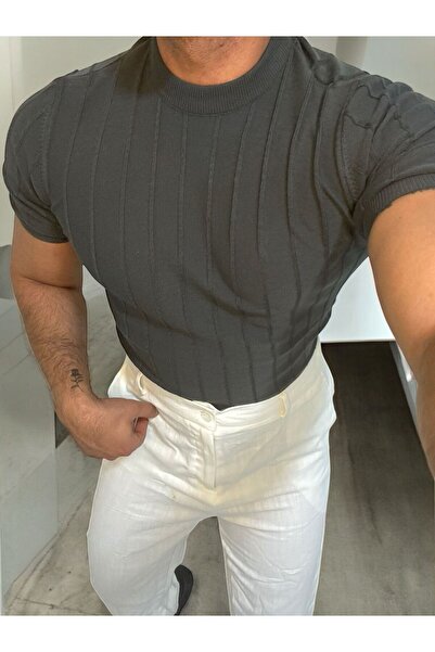 Butik ROSS YUVARLAK YAKA ÇİZGİ ŞERİTLİ FİT TİŞÖRT