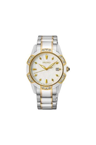 Seiko White Mother of Pearl Women's Watch - SKK728P1