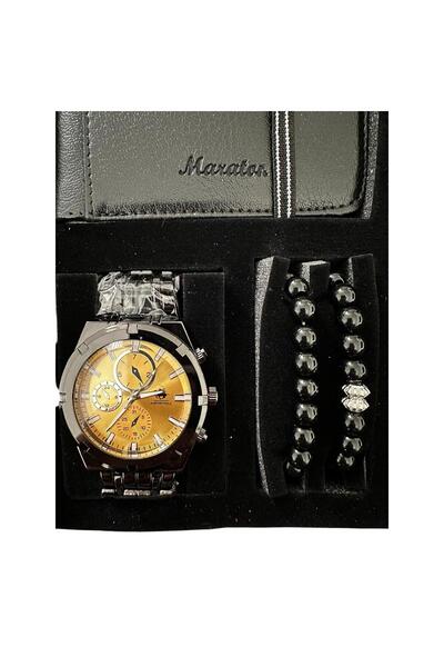 Bay Emir Father's Day Special Men's Watch Wallet Prayer Beads Bracelet Set