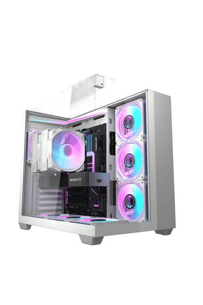 Dark Flash DarkFlash TH285 ATX With 4 Fans ARGB M-Tower Gaming Case - White