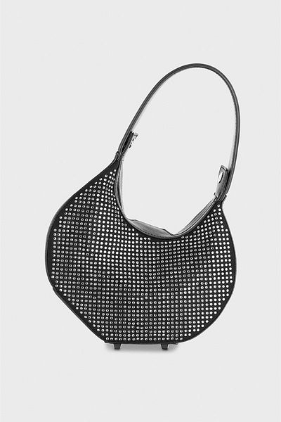 Patrizia Pepe BAG WITH RHINESTONES - PATRIZIA PEPE - BLACK, ONE SIZE