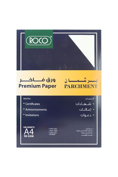 Roco Specialty Paper Parchment White A4 90 gsm 100 Sheets