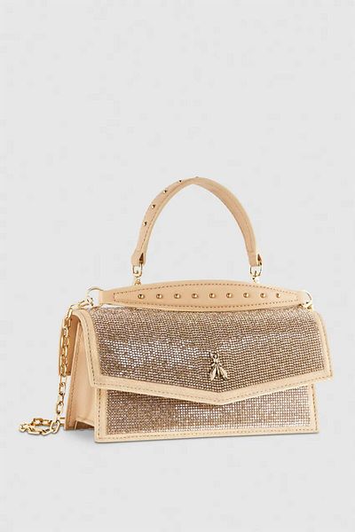 Patrizia Pepe MINI STRAP BAG - PATRIZIA PEPE - ONE SIZE, BEIGE