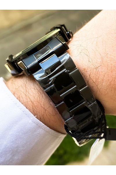 Reward Men's Wrist Watch 5Atm Waterproof Black Color Steel Cord Father's Day Gift