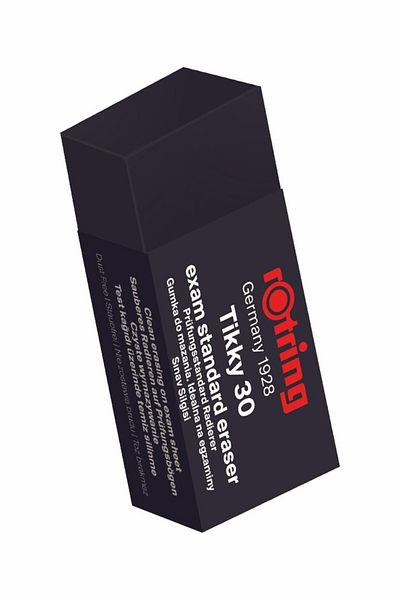 Rotring ممحاة سوداء متوسطة الحجم قطعة واحدة من ممحاة امتحانات روترينج غير ملمسة وخالية من الغبار ذات نوعية جيدة