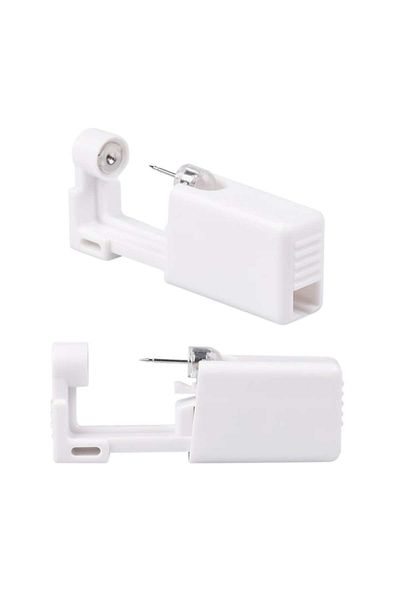 Sprise Pistol pentru piercing urechi, Inox, alb