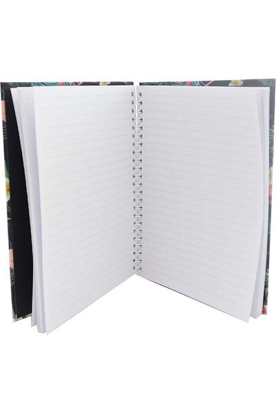 Roco Notebook Flamingo Black Background A5 100 Pages