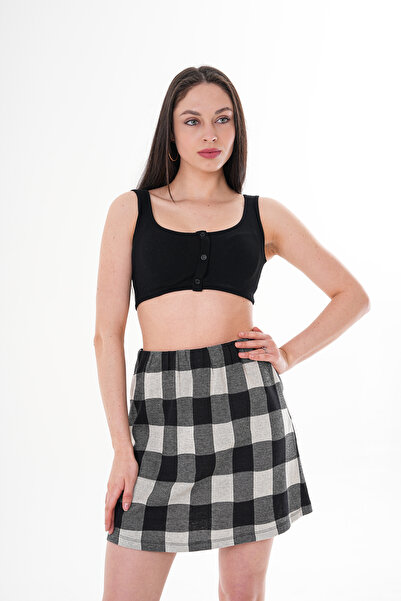 MYMİSİY MINIFUSTA CU CAROȚI NEGRU-CREM