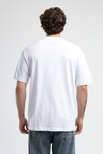 Eckō Unltd. Astoria White Crew Neck Printed Oversize Men's Tshirt