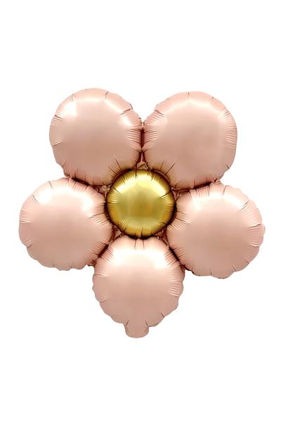 BAL10 DÜNYASI Bal10 7-Piece Pink White Daisy Foil Balloon Set