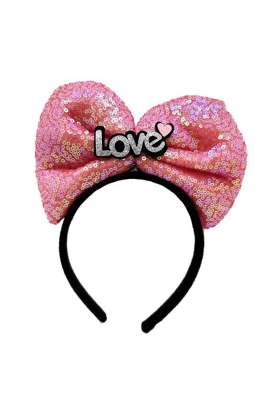 ForWhat تاج على شكل فيونكة بإضاءة LED باللون الفوشيا لمكتب المنزل وحفلات العرض