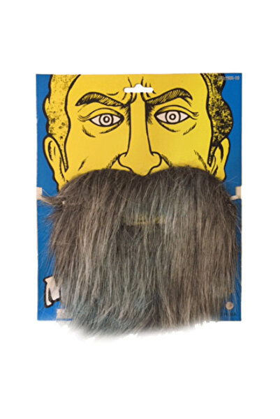 ForWhat Barbă falsă gri pentru spectacol pentru birou, acasă, birou, costum d...