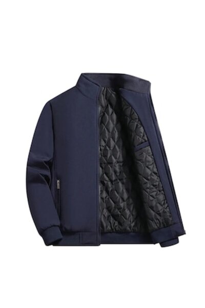 The Casius. The Casius - Jacheta matlasata pentru barbati, captusita termic, marimea L, culoarea albastru