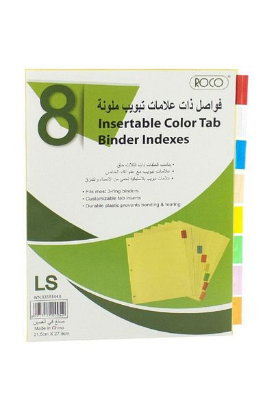 Roco Index Divider Letter1/8 Tab CutBlank Tab TypeAssorted Tab ColorPaper
