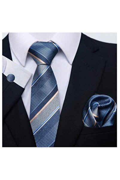 The Casius. Set for men including tie, pocket handkerchief, cufflinks, tie clip - The Casius