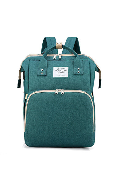 ZEQAS Rucsac 3în1 Impermeabil cu Pătuț Pliabil & Zonă Schimbat Scutece, Izolare Termică, Verde