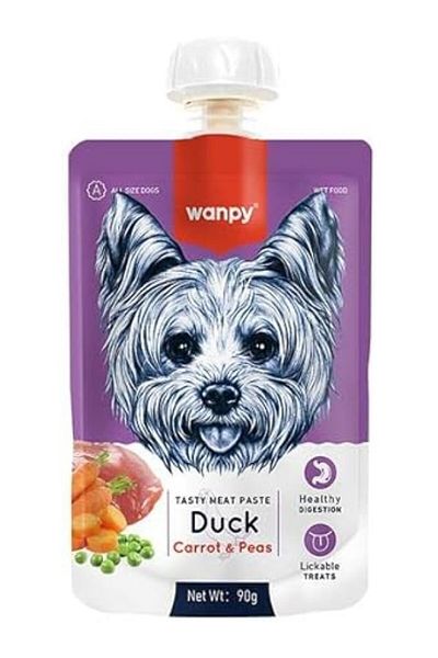 ShopZum Wanpy Fresh Duck Carrot Dog Meat Paste 90Gr
