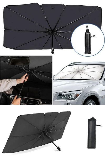 Universal Car Windshield Sunshade Folding Umbrella Flexible Windshield Sunshade for All Vehicles