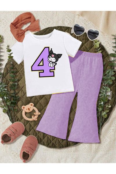 bebekpare Girl's Summer Spanish Suit 4 Printed