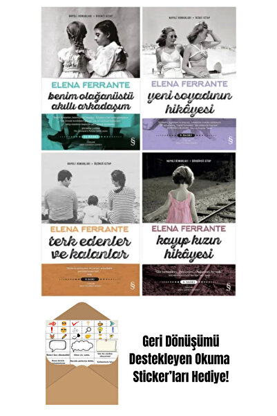 Everest Yayınları Napoli Romanları Serisi 4 Kitap Set / Elena Ferrante + Okuma Sticker'ları