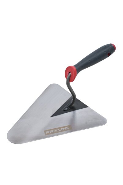 PROLINE Τριγωνική σπάτουλα από χάλυβα με λαστιχένια λαβή 200X190 χιλ.