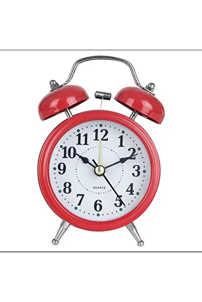 mr shopping MR Metal Çift Çanlı Fosforlu Işıklı Yüksek Sesli Çalar Masa Saati...