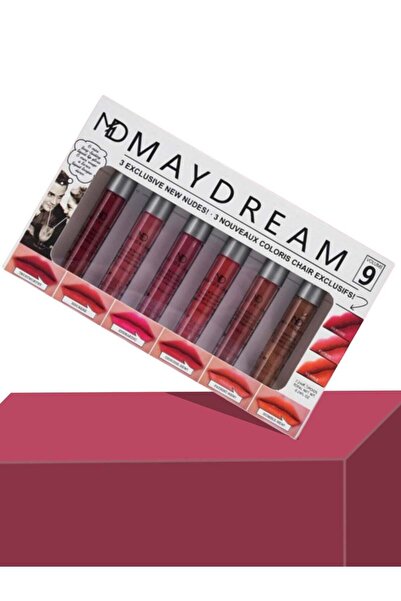 MAYDREAM مي دريم أحمر شفاه سائل بالوان جذابة ورائحة جميلة 6قطع