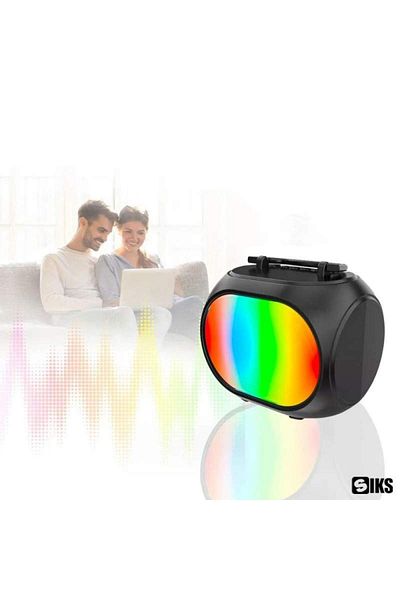 SIKS Portable Speaker ZQS1321 SIKS, 5W, USB, Battery, TF Card Slot, Multicolor LED Lights, Black