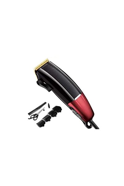 SIKS ® hair clipper, with steel blades, black/red
