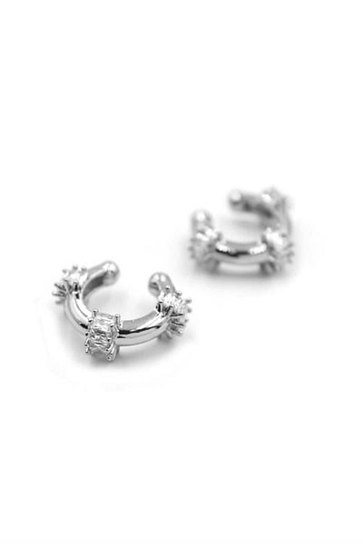 MENESSA 2-Piece Cartilage Earrings - Silver