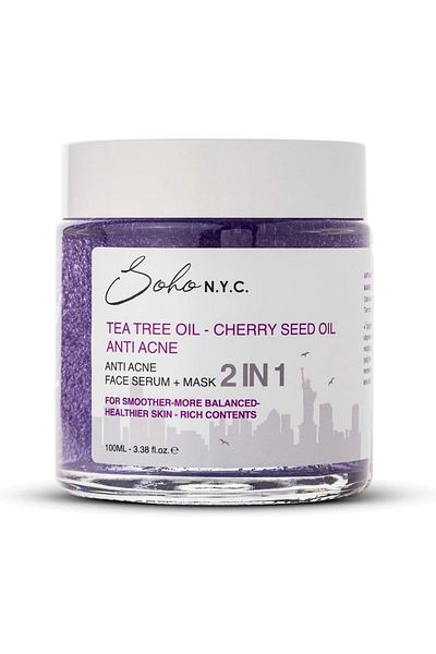Soho N.Y.C. Soho N.Y.C. Vegan Anti Acne - Sebum Balancing Leave-On Mask Effective Serum 100 ml