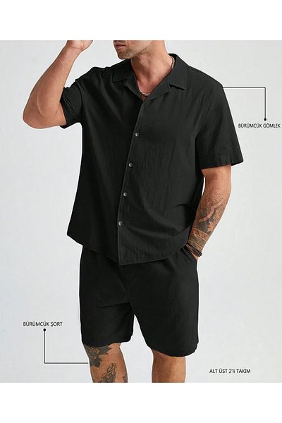blucombin Bürümcük Shirt and Shorts Summer Bottom Top Set of 2