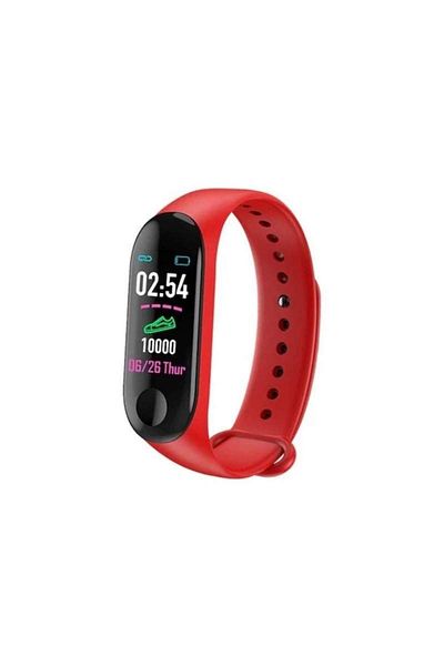 SIKS ® fitness bracelet, heart rate measurement and other body functions, USB, Bluetooth, red color