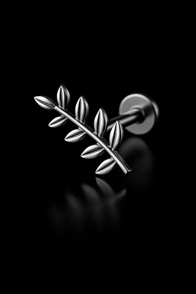 depozoom Titanyum Flatback Tragus Helix Conch Flat kıkırdak ZİRKON Piercing 1...