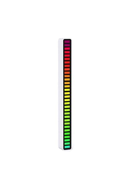 SIKS RGB LED Rhythm Lights with Sound Activation, RGB Bar with VU Meter Function, 32 LEDs