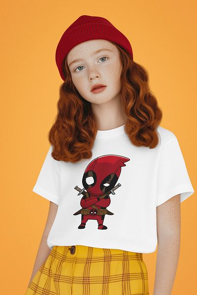 SEVBANO Tricou unisex pentru copii cu desene animate cu imprimeu Deadpool (vârsta 1-12)