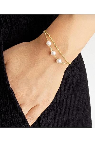 TUHAM AKSESUAR Phenomenal Gold Pearl Bracelet