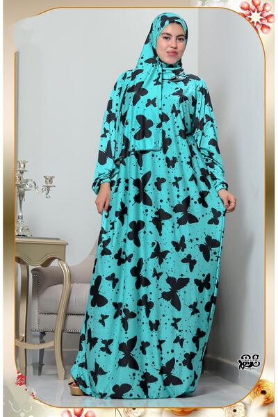 Genrics اسدال صلاة طرحة متصلة فري سايز من 55 الي 110 كيلو