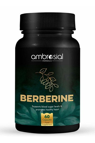 New Creatina Ambrosial Berberine to Support Sugar Level & Promotes Healthy Heart - 60 Capsules Food Supplement
