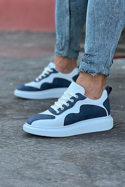 merland benvecocuk White Blue Men's Casual Shoes