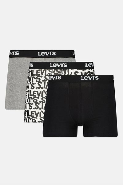 Levi's Men 4 Pack Brand Logo Boxer Brief, Multicolor