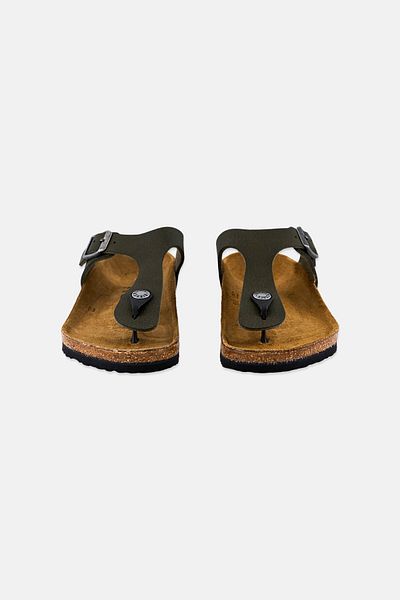 Birkenstock Kids Girl Slip On Cork Sandals, Dark Olive