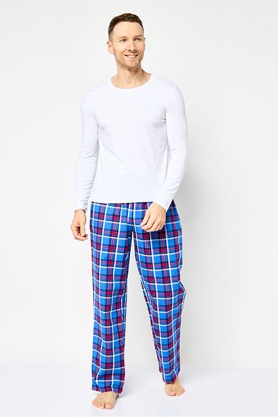 Moschino Men 2 Piece Embroidered Logo Pajama Set, Multicolor