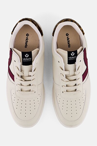 Victoria Women Lace Up Casual Shoes, Cream